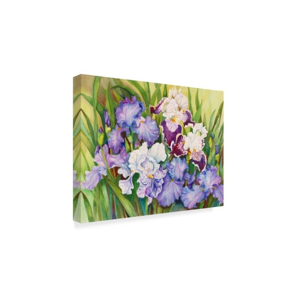 Joanne Porter 'Irises In Shades Of Lavender' Canvas Art,24x32